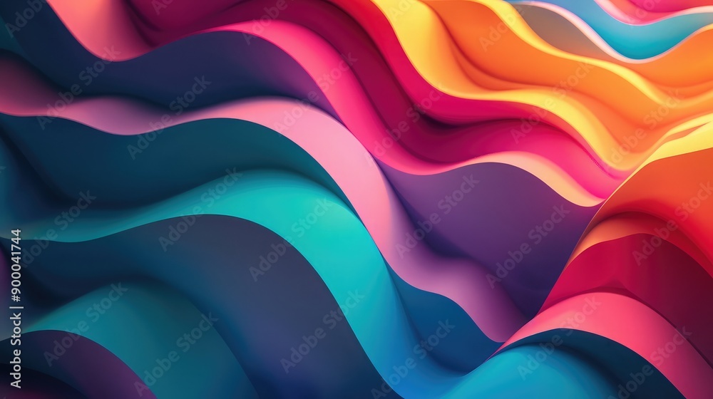 Poster abstract background with colorful overlapping shapes, adding depth and interest. -