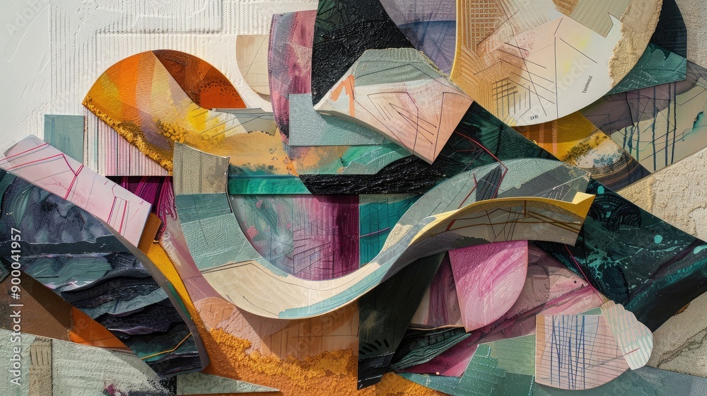 Poster mix of colors and textures, adding visual interest and depth.