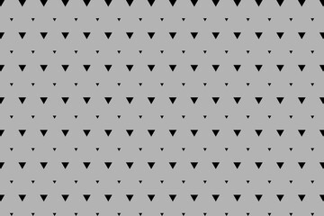 Triangle symbols of different sizes seamless background pattern vector illustration.