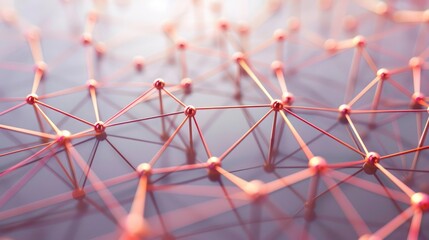 Network of connected points and lines, symbolizing partnership and support.