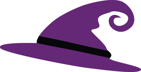 Illustration of a wizard hat. Vector Illustraton. Halloween, wizard, witch. Witch hat.