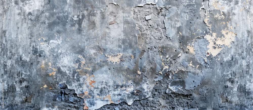 Poster a vintage rustic gray cement wall with a grungy plaster texture provides a textured background in a 