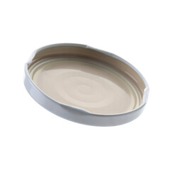 One metal jar lid isolated on white