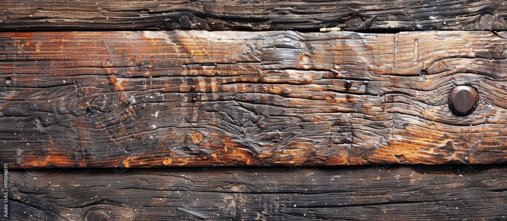 Leinwandbilder Old natural patterns create a textured dark wood surface background perfect for displaying text or images on a copy space image