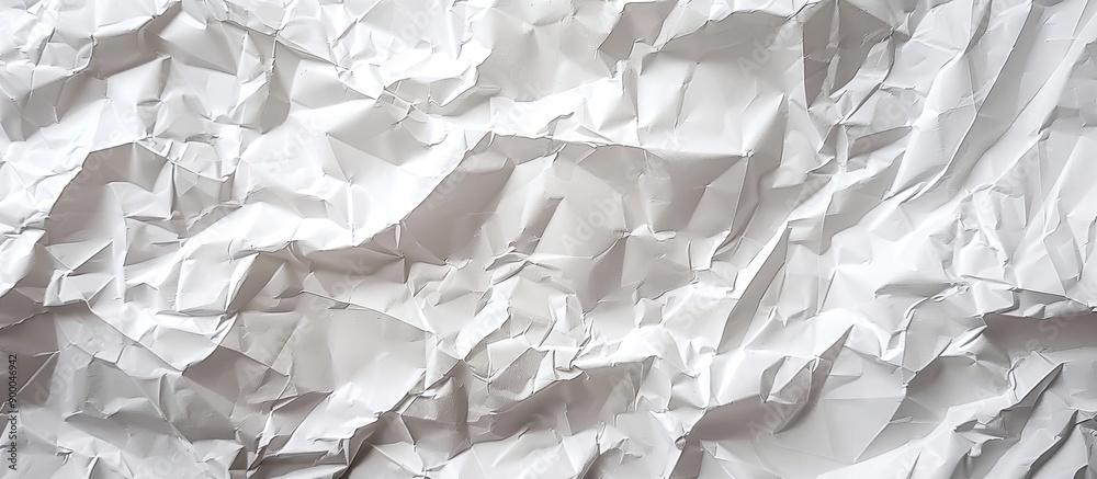 Aufkleber Close up of crumpled white paper for an abstract texture background with copy space image