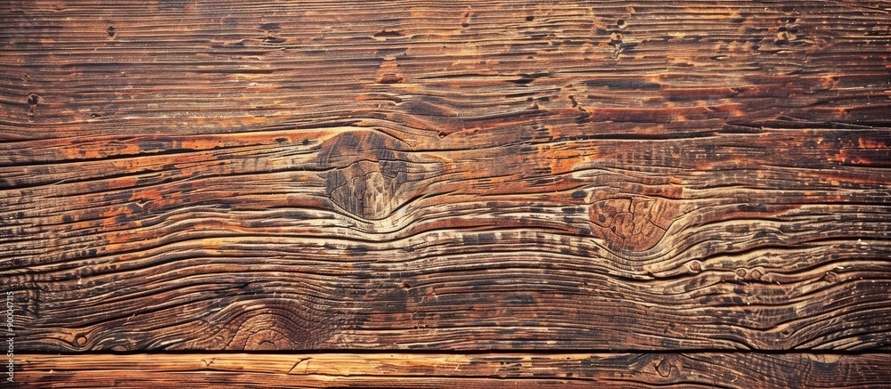 Leinwandbilder Vintage style close up of a rustic wood table with a textured grain An old wooden plank s surface in macro view featuring copy space for abstract backgrounds wallpapers or other design elements