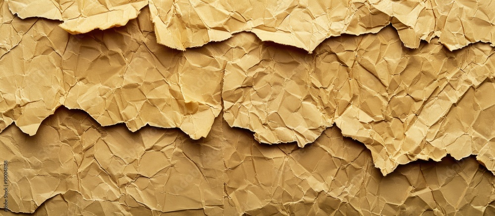 Fototapete Brown craft paper texture background with cardboard and recycled paper elements ideal for texts and images. with copy space image. Place for adding text or design