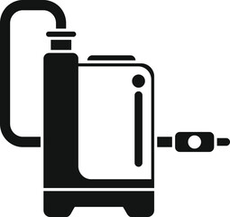 Simple icon of a water pump used for watering plants, agriculture or gardening