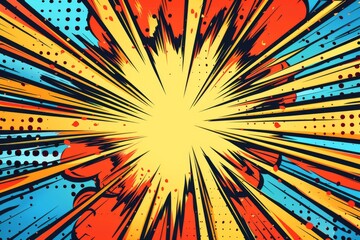 Fototapeta premium Vibrant Comic Frenzy. Fun and colorful comic texture on a high detailed plain background concept