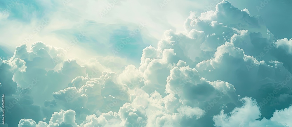 Wall mural cloudy sky providing a background with plenty of copy space image