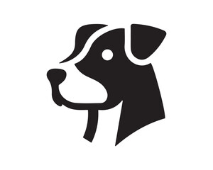 Dog logo design icon symbol vector illustration. Dog head icon symbol vector. Silhouette simple. Animal logo.
