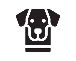 Dog logo design icon symbol vector illustration. Dog head icon symbol vector. Silhouette simple. Animal logo.