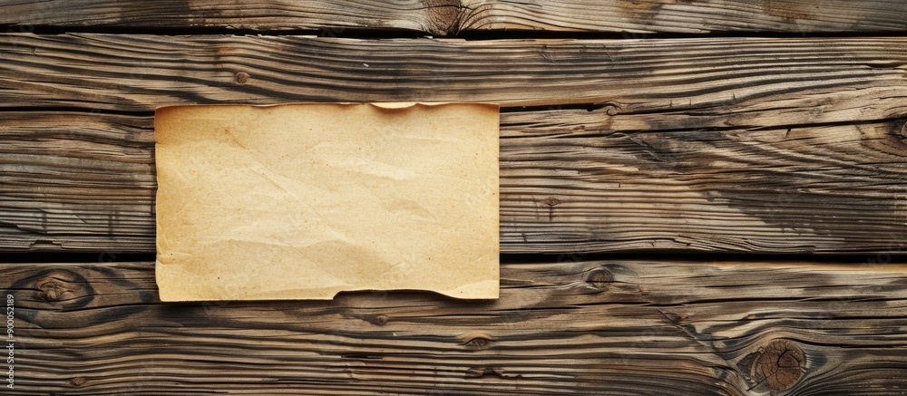 Poster Wooden background with copy space image for leaving a message on a blank paper note