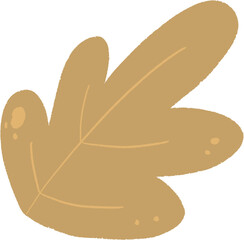 A simple illustration of a brown leaf