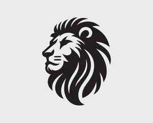 Lion logo design vector template. lion head logo design icon vector illustration