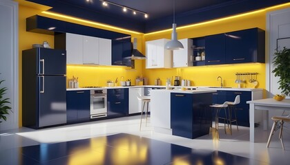 Photo interior modern design room 3d illustration