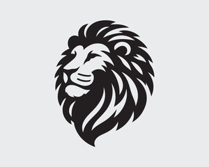 Lion logo design vector template. lion head logo design icon vector illustration