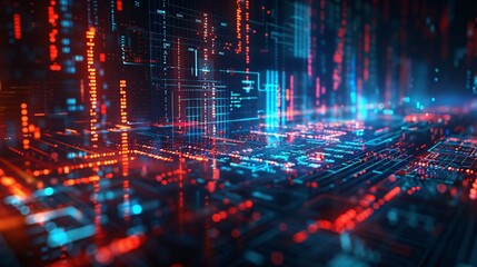 Digital Circuitry Abstract Art