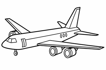 Line art of airplane 
