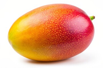 Obraz premium Vibrant yellow ripe mango fruit isolated on a transparent background, perfect for advertising, packaging, and design projects requiring a pop of color and freshness.