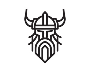 Viking Logo Design Icon Symbol Vector Template