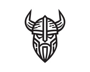 Obraz premium Viking Logo Design Vector Template