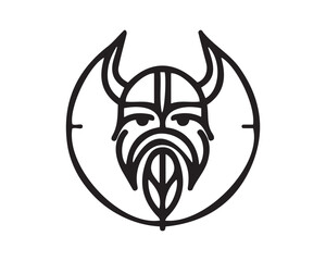 Fototapeta premium Viking Logo Design Vector Template