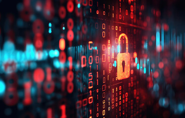 Obraz premium Cybersecurity and Data Protection 