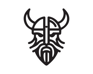 Viking Logo Design Vector Template