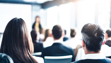 Back of Heads in a Meeting
