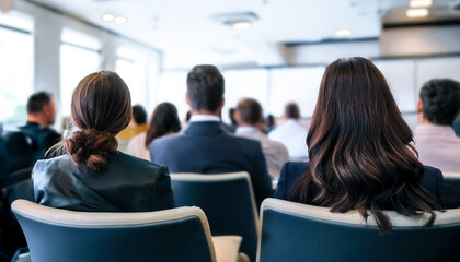 Fototapeta premium Businesspeople in an Audience