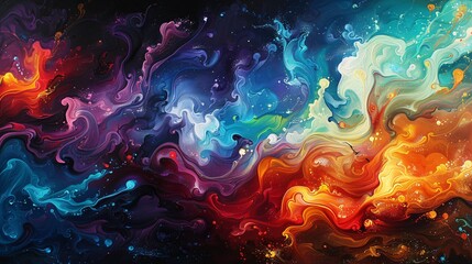 Abstract Swirling Colorscape