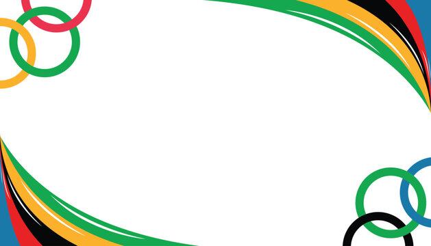 "Olympic Games Paris 2024" broadcast template for sports Olympic Paris 2024. Sports Tournament vector illustration graphics. 