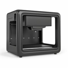Obraz premium Modern 3D Printer - Advanced Educational Technology in Realistic Style on White Background