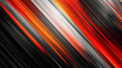 Obraz premium A sleek and modern abstract background with diagonal lines in shades of black, grey, red and orange