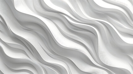 Obraz premium Elegant white wave pattern background with modern abstract design, stylish and sophisticated visual texture.