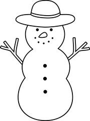 Beach summer sand snowman outline vector.
Christmas Beach sand Snowman coloring page vector.
Christmas sand snowman isolated  black line svg.