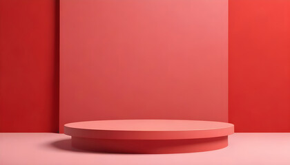 Red podium sale discount background template social media 7