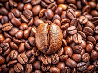 Fototapeta premium Coffee beans are neatly arranged with an artistic feel