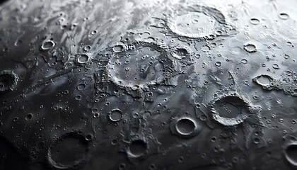 Create a paper cut design of Mercury, featuring its cratered surface and highlighting the stark, barren landscape of the closest.