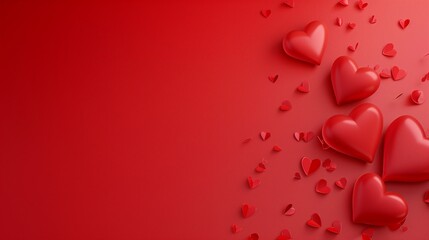 heart on red background for valentine's day