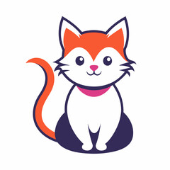 Cat icon logo design vector art illustration