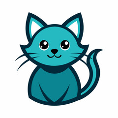 Cat icon logo design vector art illustration