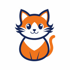 Cat icon logo design vector art illustration