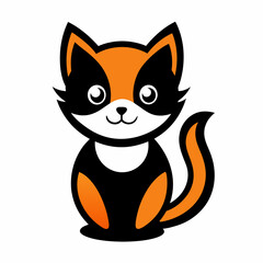 Cat icon logo design vector art illustration