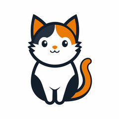 Cat icon logo design vector art illustration