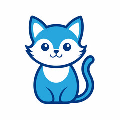 Cat icon logo design vector art illustration
