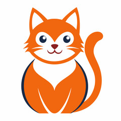 Cat icon logo design vector art illustration