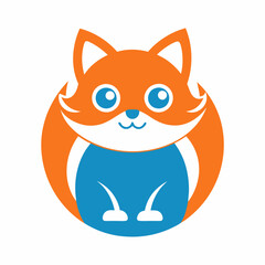 Cat icon logo design vector art illustration