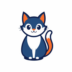 Cat icon logo design vector art illustration